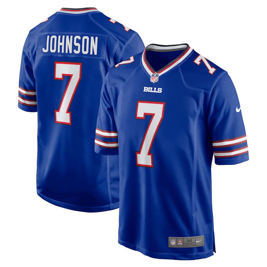 Men Buffalo Bills #7 Taron Johnson Nike Royal Game NFL Jersey